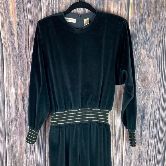 Vintage Liz Claiborne Velour Jumpsuit - Picture 1 of 16